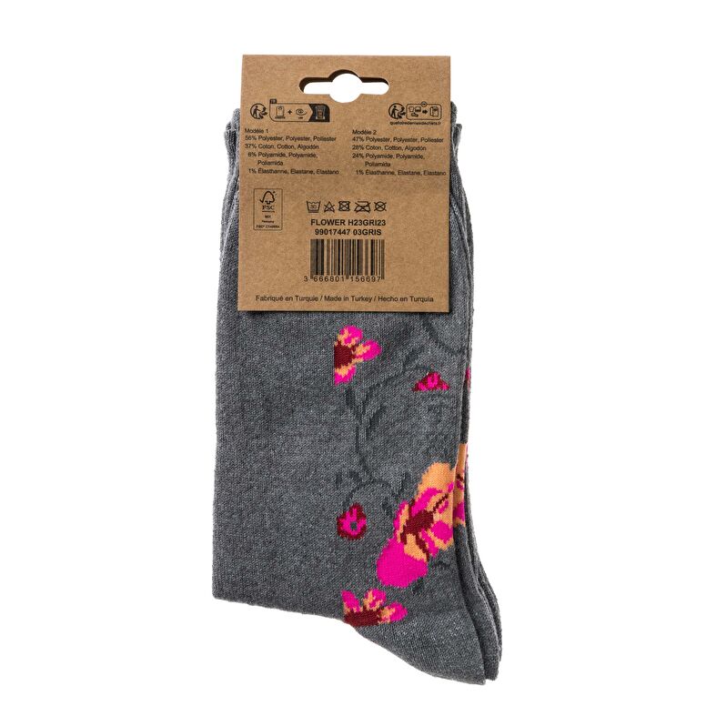 Calcetines y medias grises para mujer