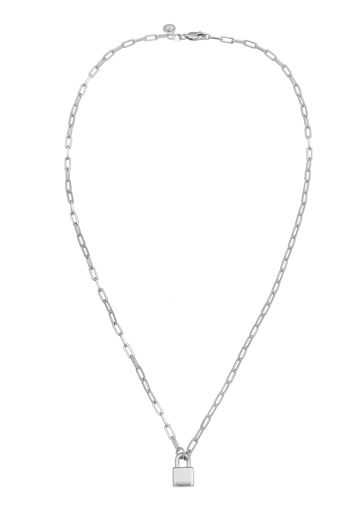 Elli PREMIUM Femmes serrure symbole maillons en argent sterling 925 rhodié