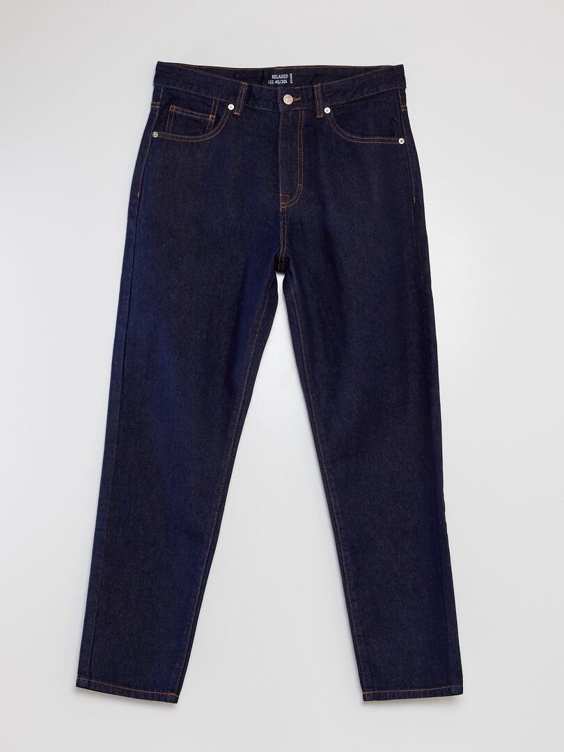 Calça jeans de corte folgado - AZUL