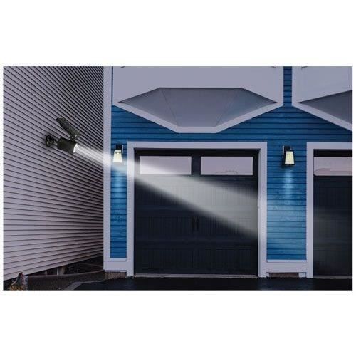 Spot solaire mural - EZSOLAR - Design caméra de surveillance - IP44 - 400 lumens - Blanc neutre - Noir