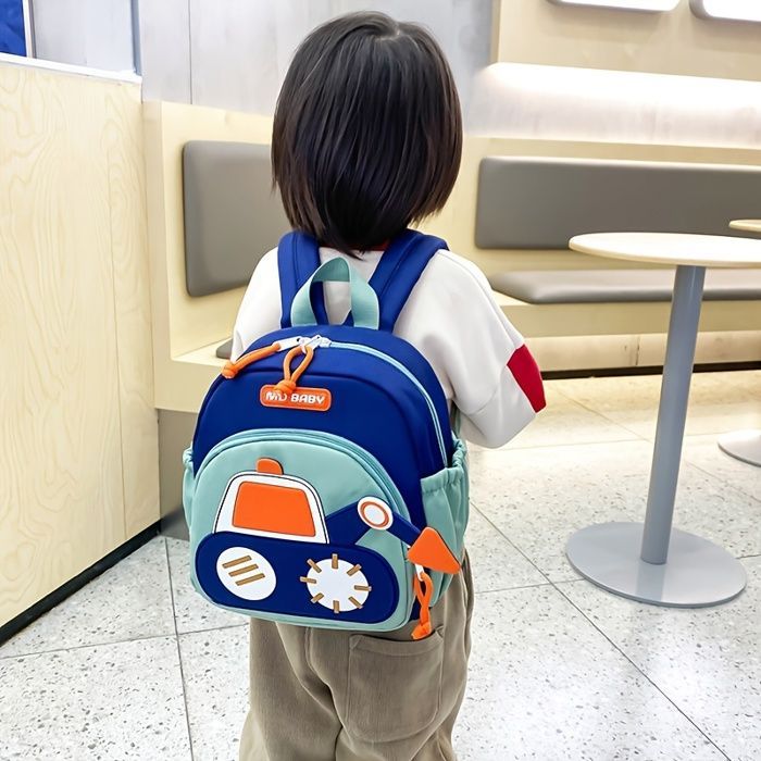 Funmoon preschool backpack - Deep blue - Lightweight - Cute - Elegant - For boys and girls - Princess style