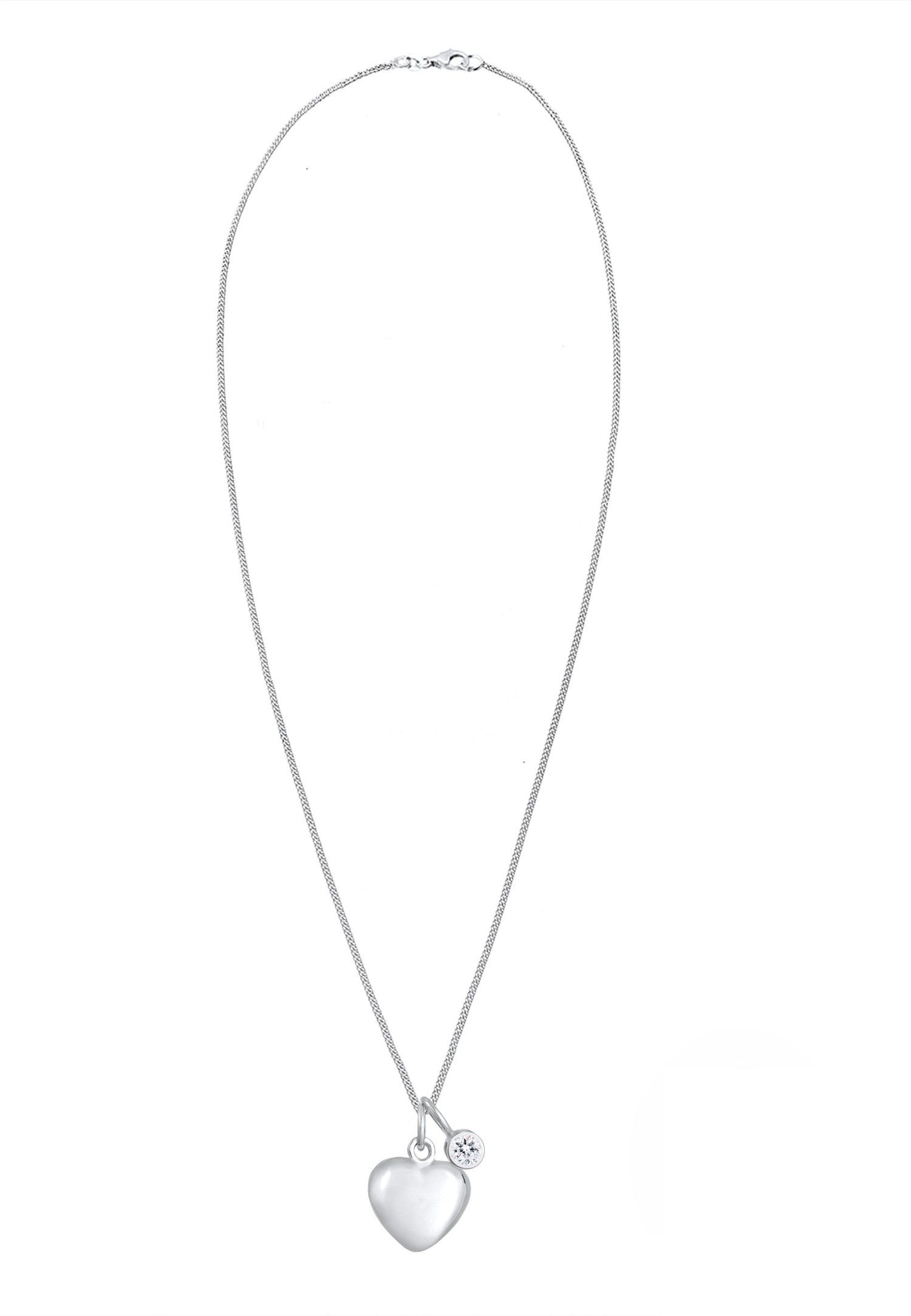 Elli Femmes pendentif cœur avec cristal en argent sterling 925