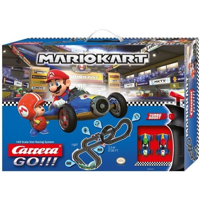 Pista de carreras Mario Kart, Mach 8, 5,3 m de largo, Carrera GO! Nintendo Mario Kart™, a partir de 6 años.