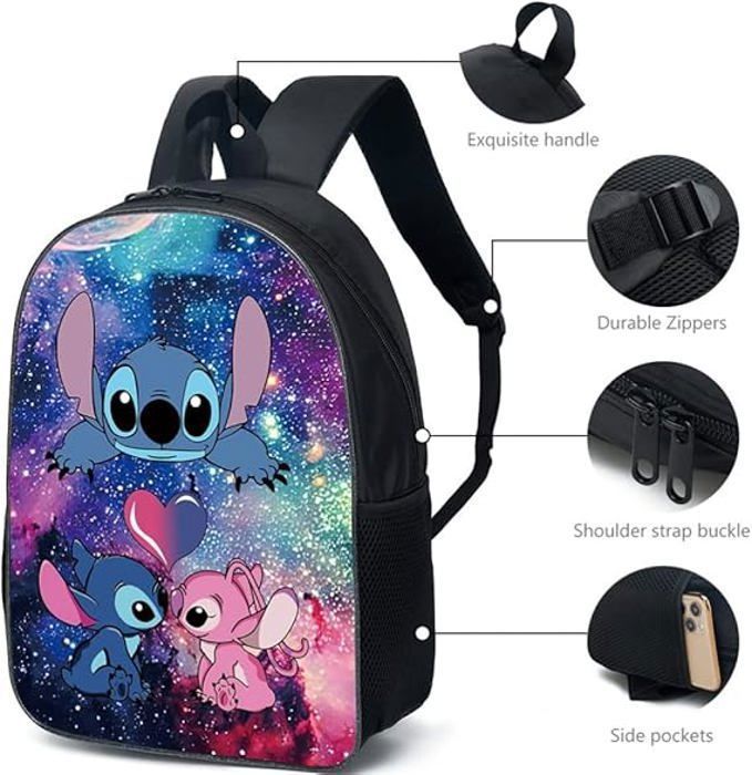 Lot De 3 Sac D'École - Trousse, Sac À Dos Et Sac À Bandoulière Pour L’École - Sac À Dos D'École Parfait Pour Enfants