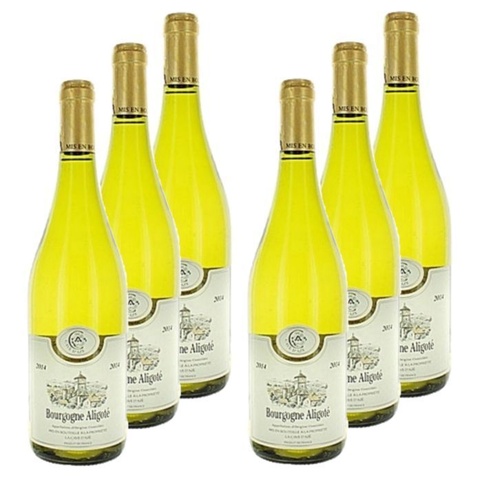 Cave d'Aze - Lot of 6 x Bourgogne Aligoté AOP White Wine - 750ml Bottle