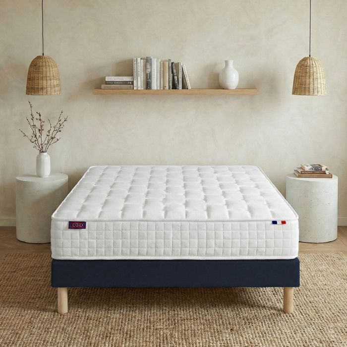 DODO - Juego de cama - Colchón + Base de láminas - Azul serenidad - 90 x 190 cm