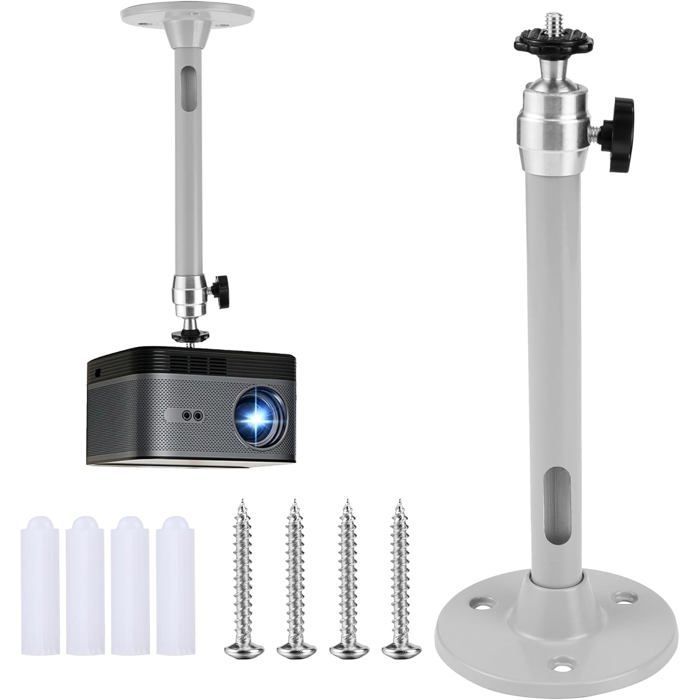 Supporto a soffitto ZOKKO per videoproiettore - Rotazione a 90° e 360° - Distanza dal soffitto al proiettore: 21,5 cm
