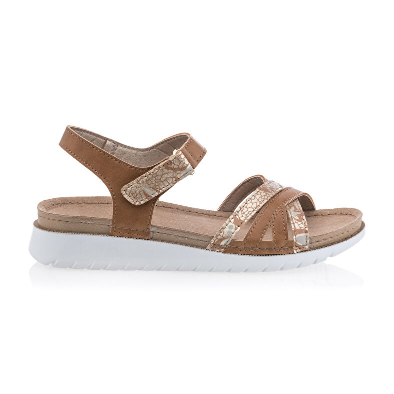 Braune Damensandalen / Zehenfreie Schuhe