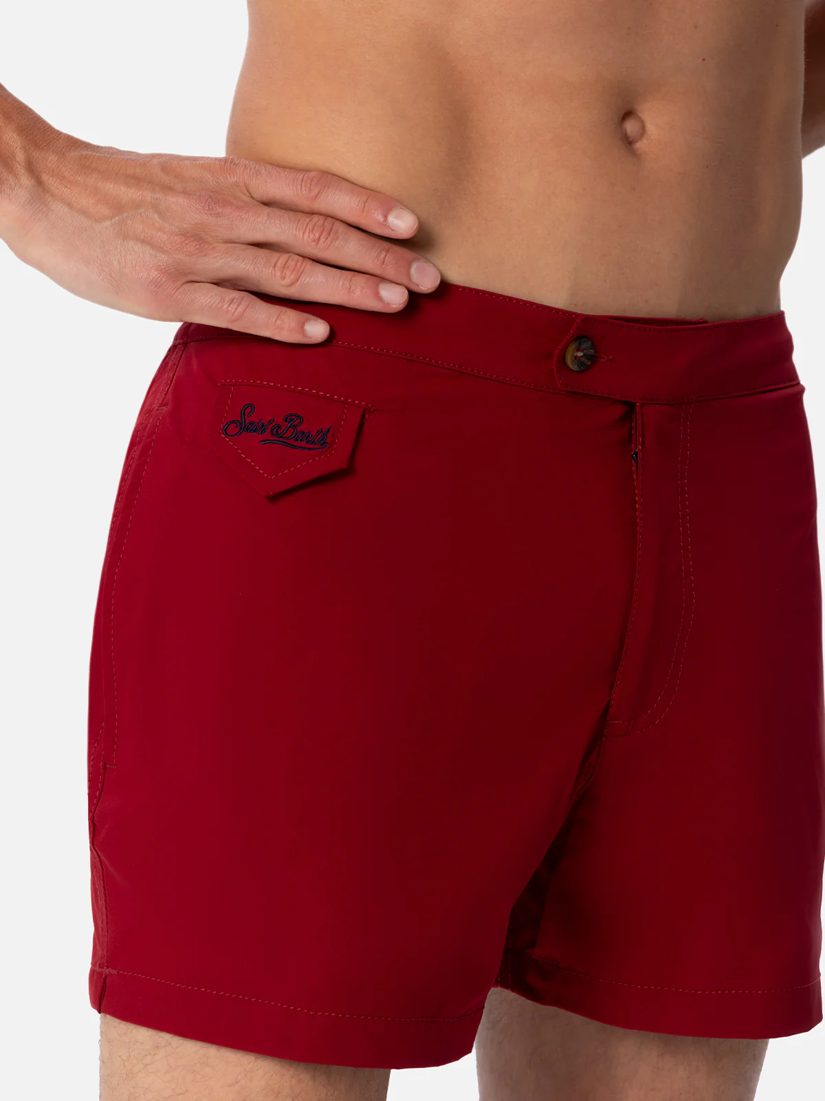 Harry's Slim Fit bordeauxrode zwembroek voor heren