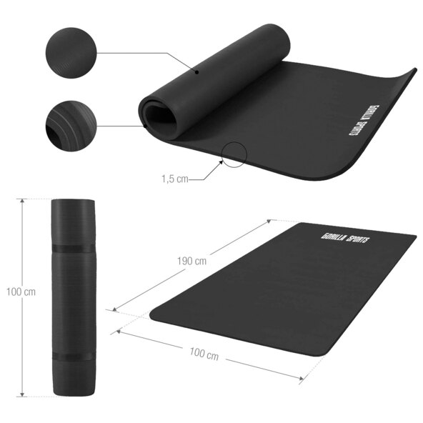 Yoga mat, black