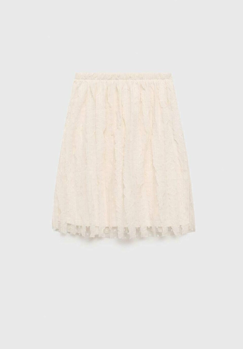 Minigonna Mango Kids - color bianco sporco