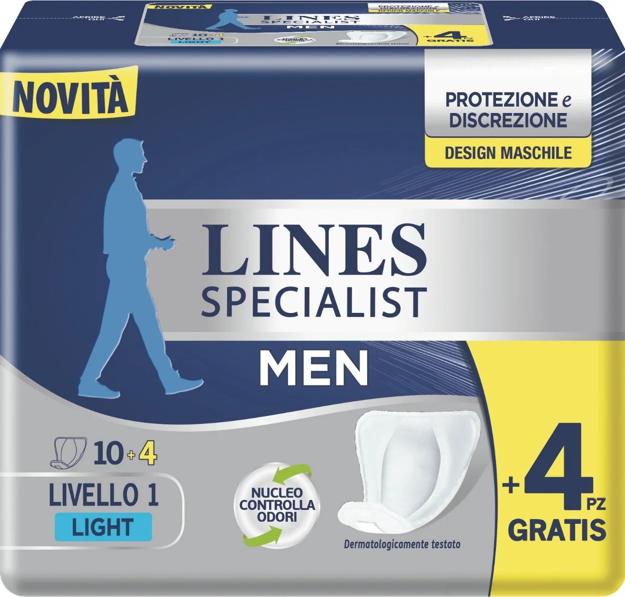 LINES Damenbinden für Männer – Spezialist für Männer, Stufe 1