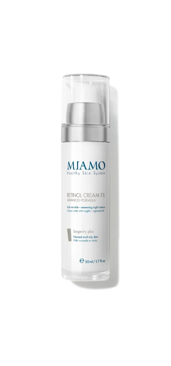 MIAMO Miamo Longevity Plus Retinol Cream 1% Geavanceerde Formule 50 ml Regenererende nachtcrème tegen rimpels