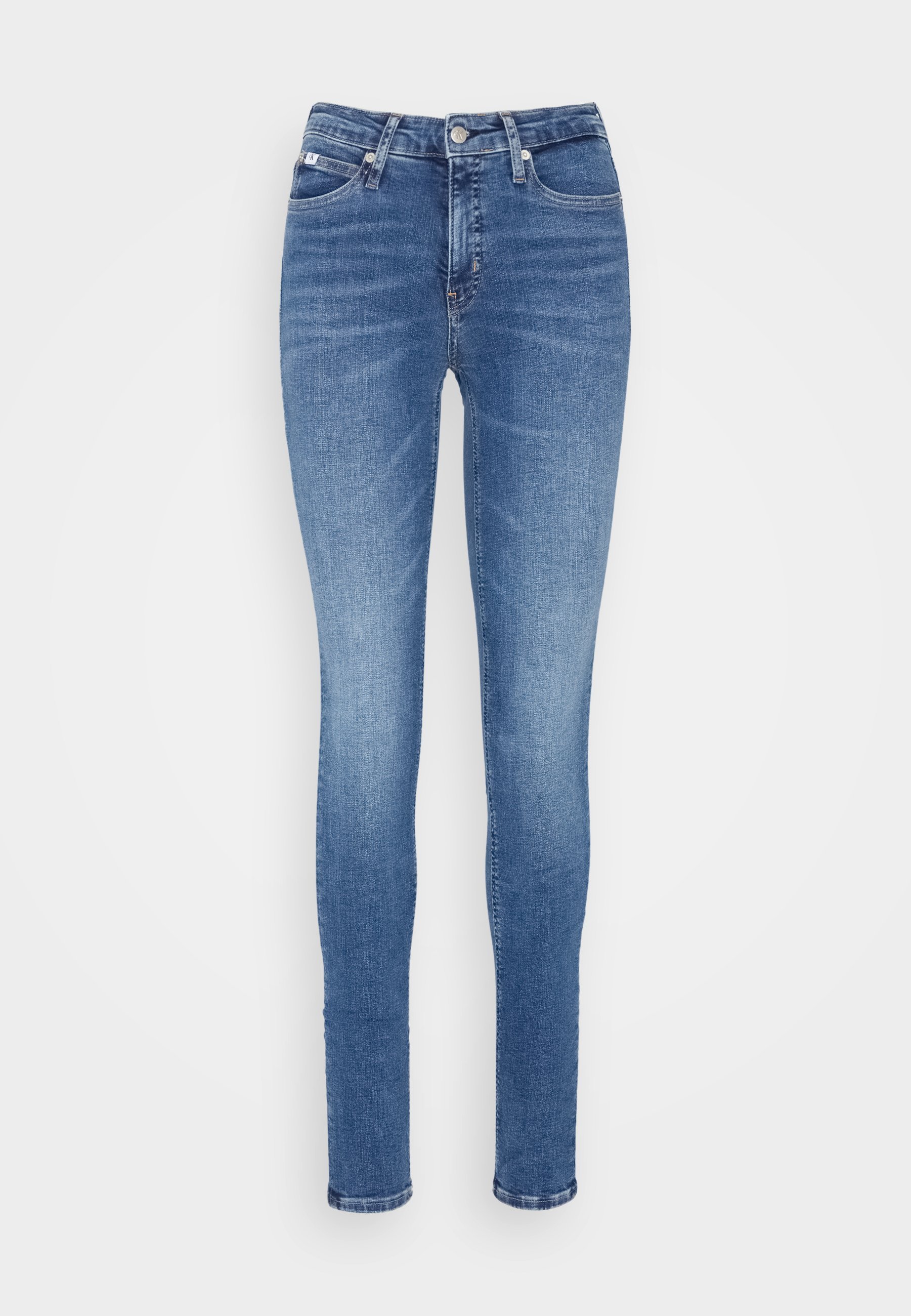 Jean Calvin Klein taille mi-haute - Coupe skinny - Denim foncé