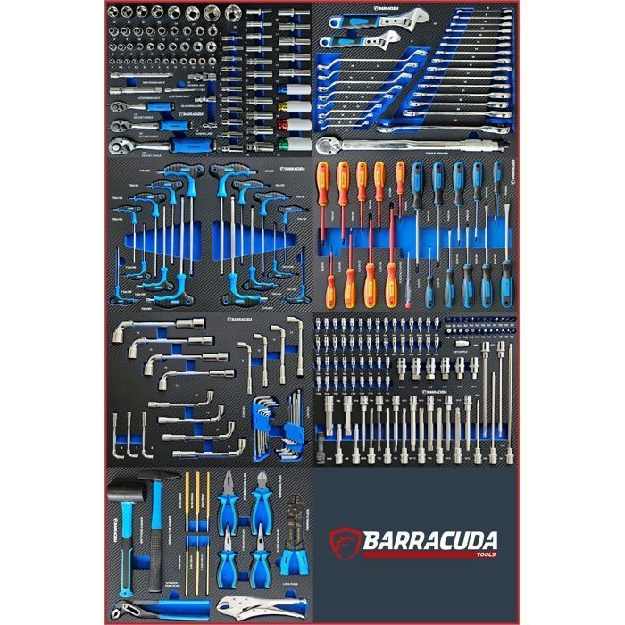 BARRACUDA TOOLS Werkstattwagen mit 7 Schubladen und 7 Werkzeugen Nardo XXL