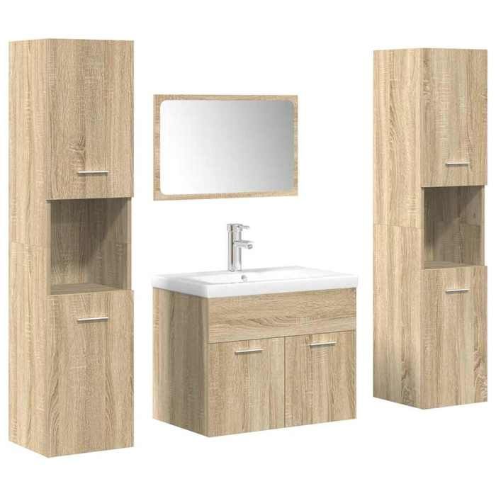 vidaXL 5-delige badkamermeubelset, Sonoma eikenhout, 3325030