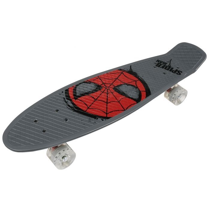 MARVEL Spider-Man YOUNG FISH SKATEBOARD 67cm, non-slip, lightweight, STABLE up to 100 kg