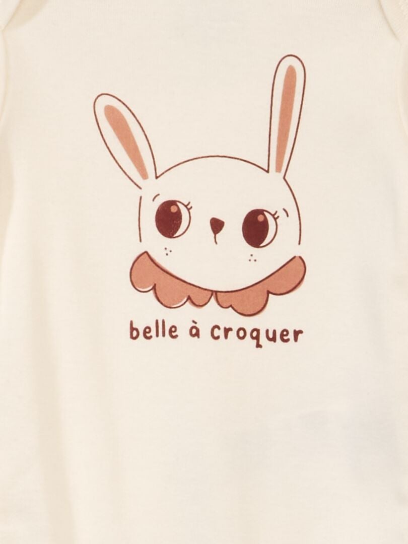 3-delige set: bodysuit + romper + muts - ROZE