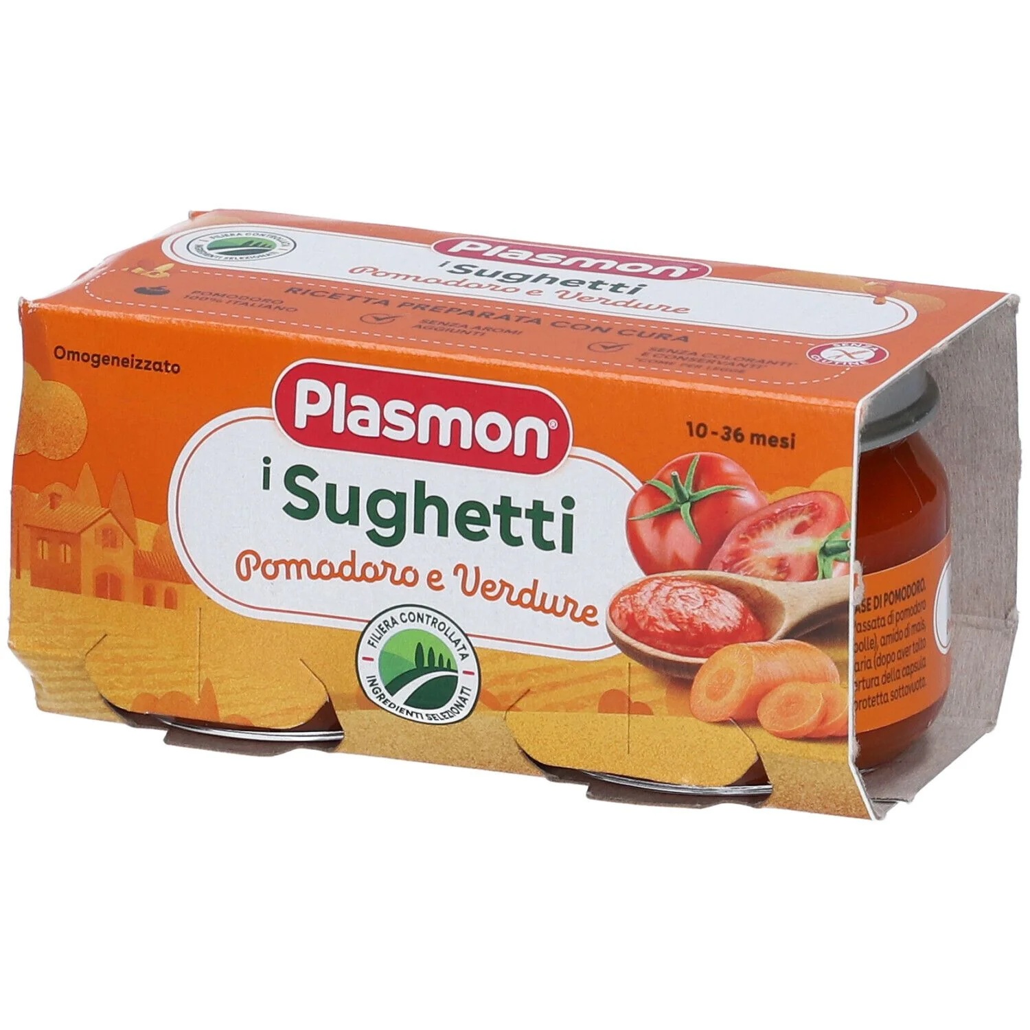 PLASMON Plasmon I Sughetti tomaten en groenten 2x80 g babyvoeding