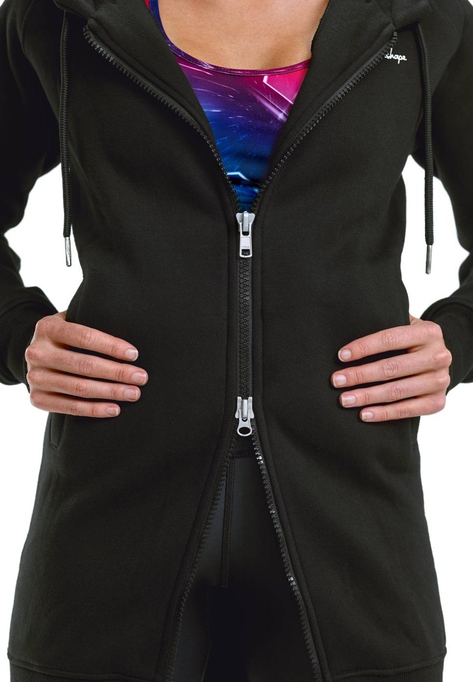 Felpa con zip Winshape - nera