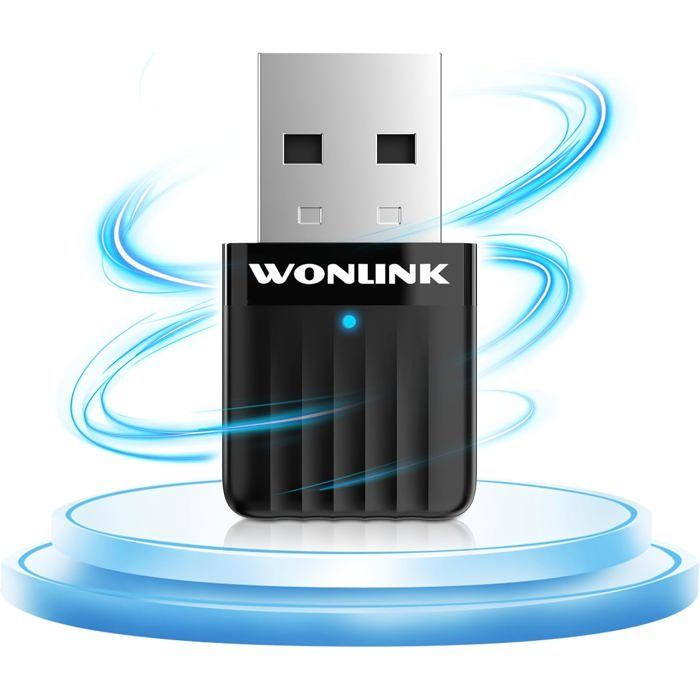 Adaptador WiFi USB para PC, potente adaptador WiFi nano de doble banda 5G/2.4GHz, dongle WiFi USB AC650 Mbps, WPA3, MU-MIMO