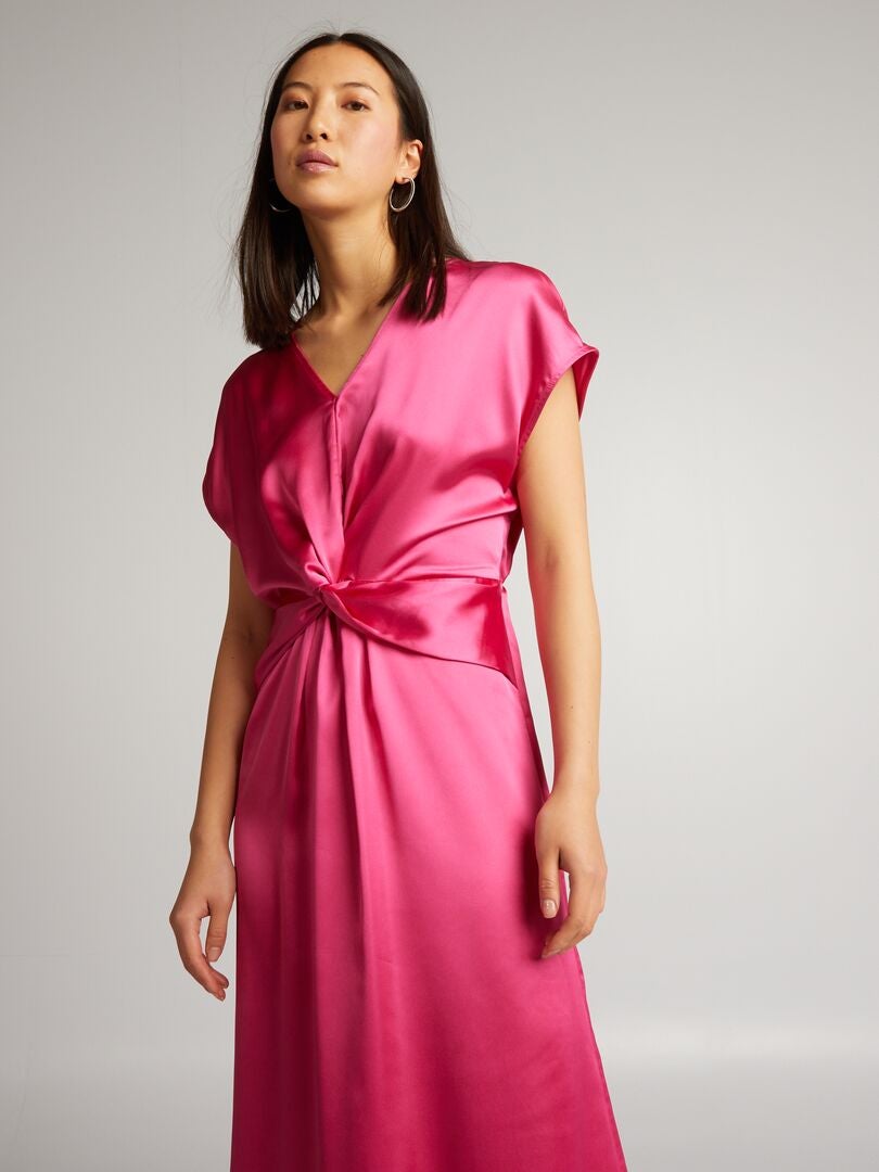 Vestido longo de cetim - ROSA
