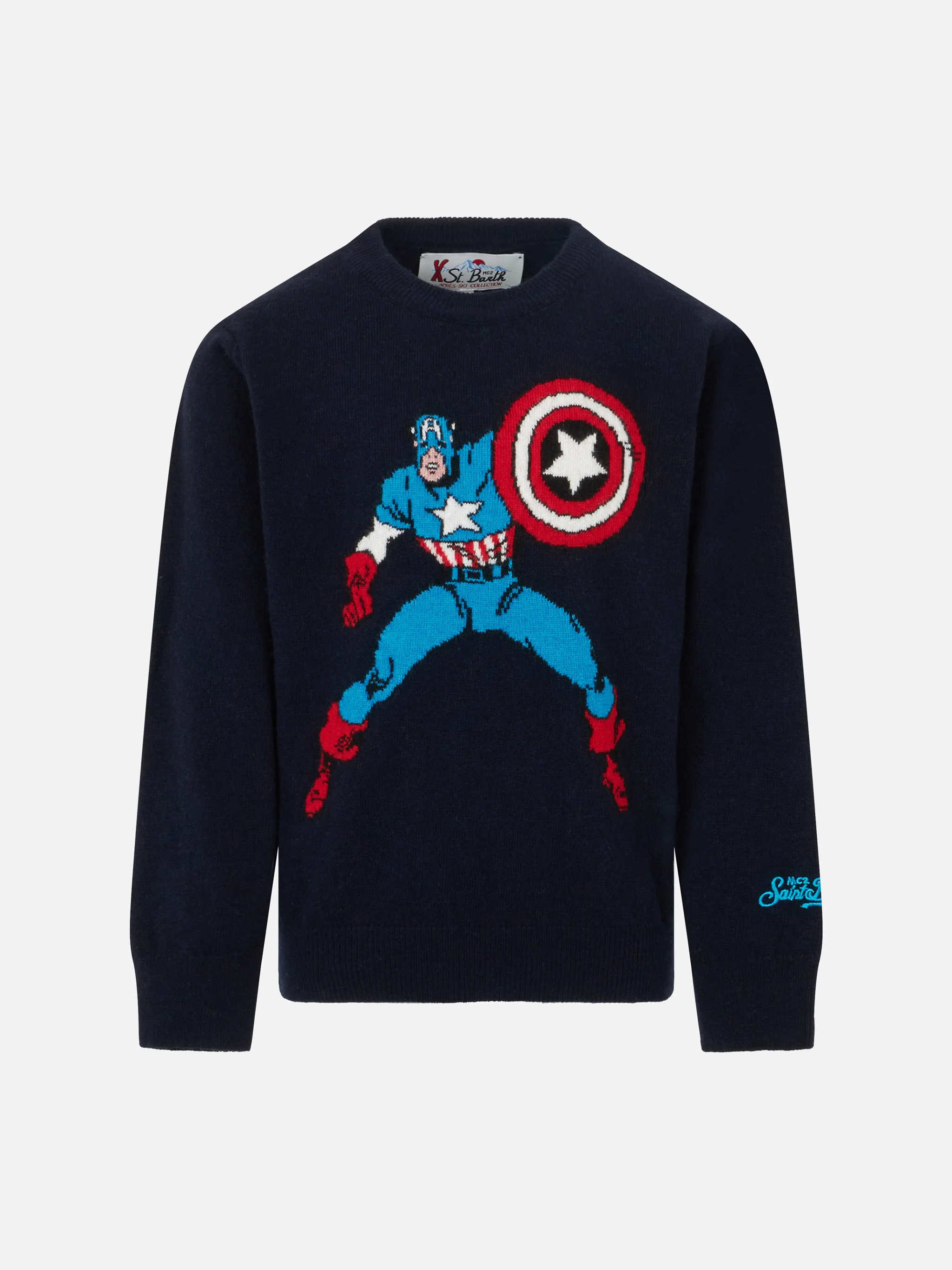 Maglione girocollo da bambino con stampa Capitan America |MARVEL SPECI