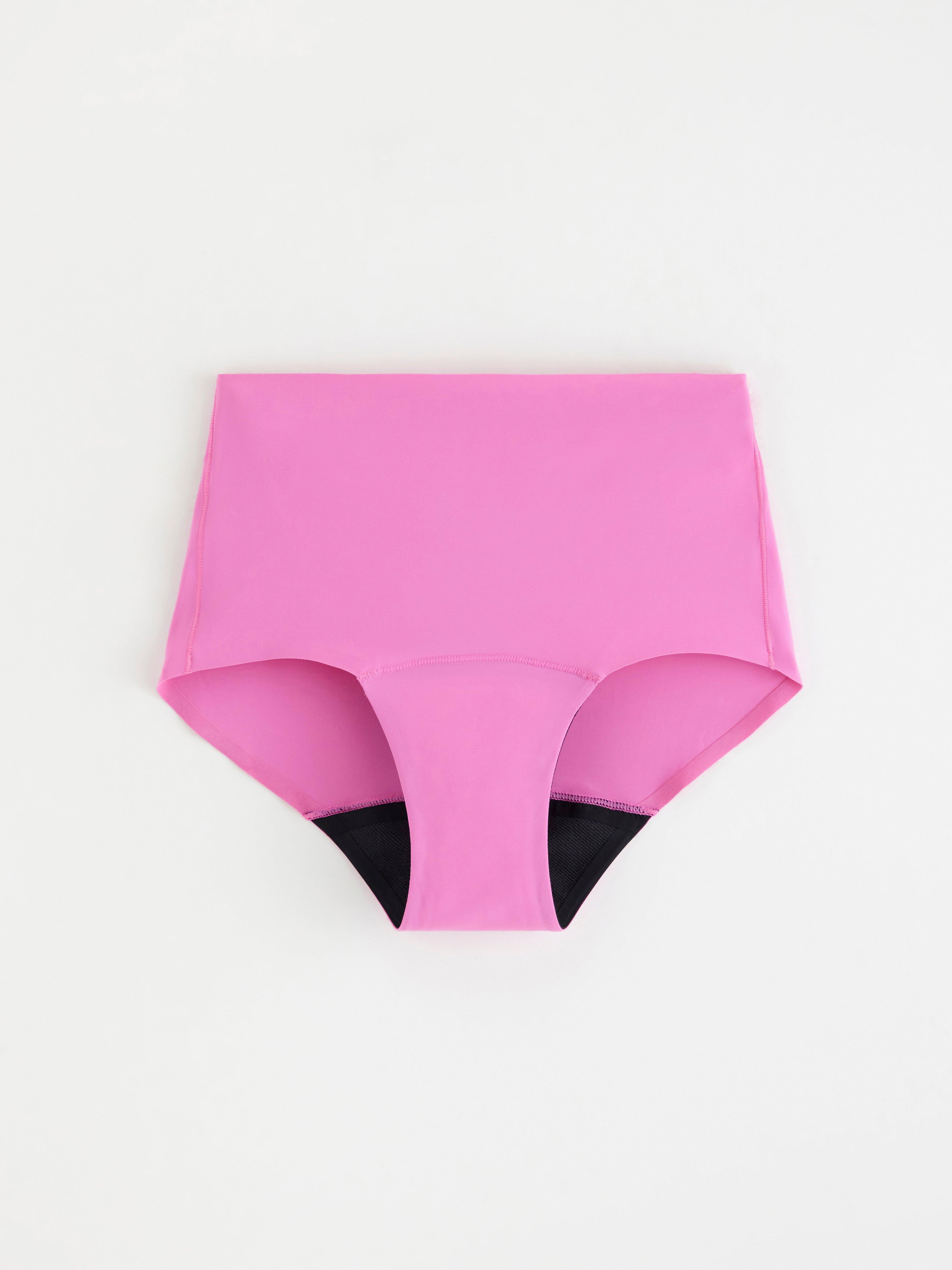 Høyabsorberende menstruser – høy midje – Female Engineering Pink