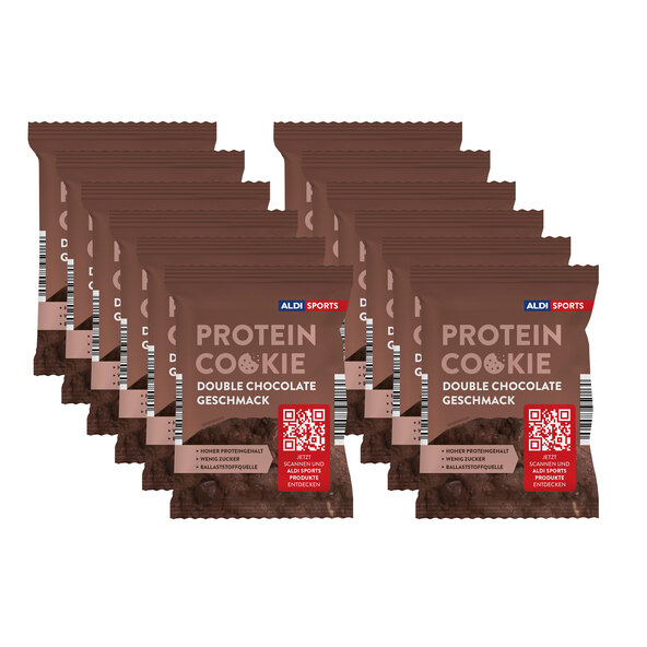 Fursecuri proteice cu ciocolată dublă, set de 12 bucăți (12 x 80 g = 960 g)