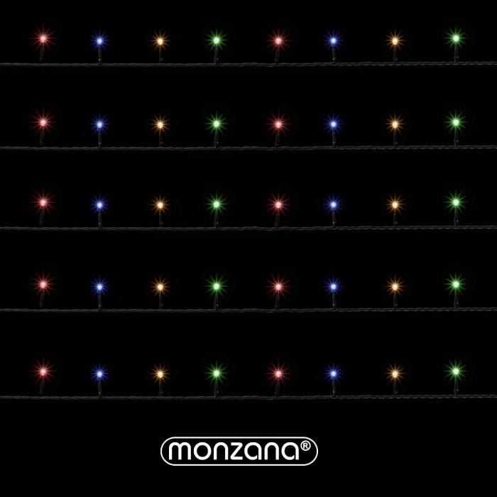 Monzana 400 meerkleurige LED-lichtslinger voor binnen- en buitenverlichting, kerstslingerverlichting en decoratie