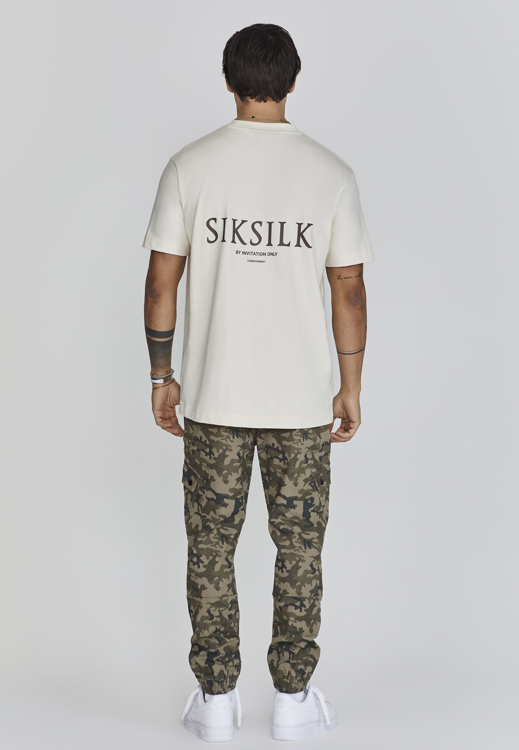 SIKSILK Cargobroek - groene camouflage