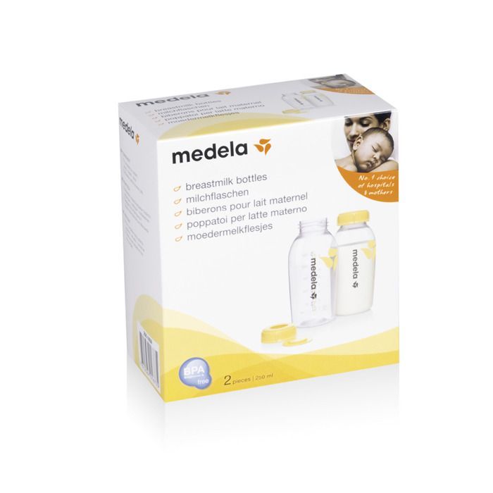 Set mit 2 Medela 150ml Auffangflaschen – Muttermilchaufbewahrung