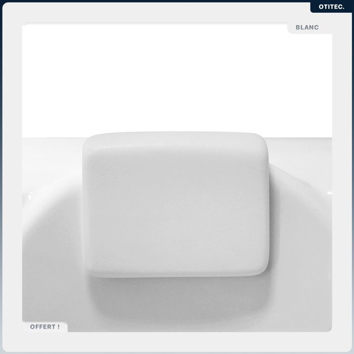 Vasca da bagno asimmetrica destra - OTITEC - INTIMA - 160x90 cm - Scarico automatico - Acrilico bianco
