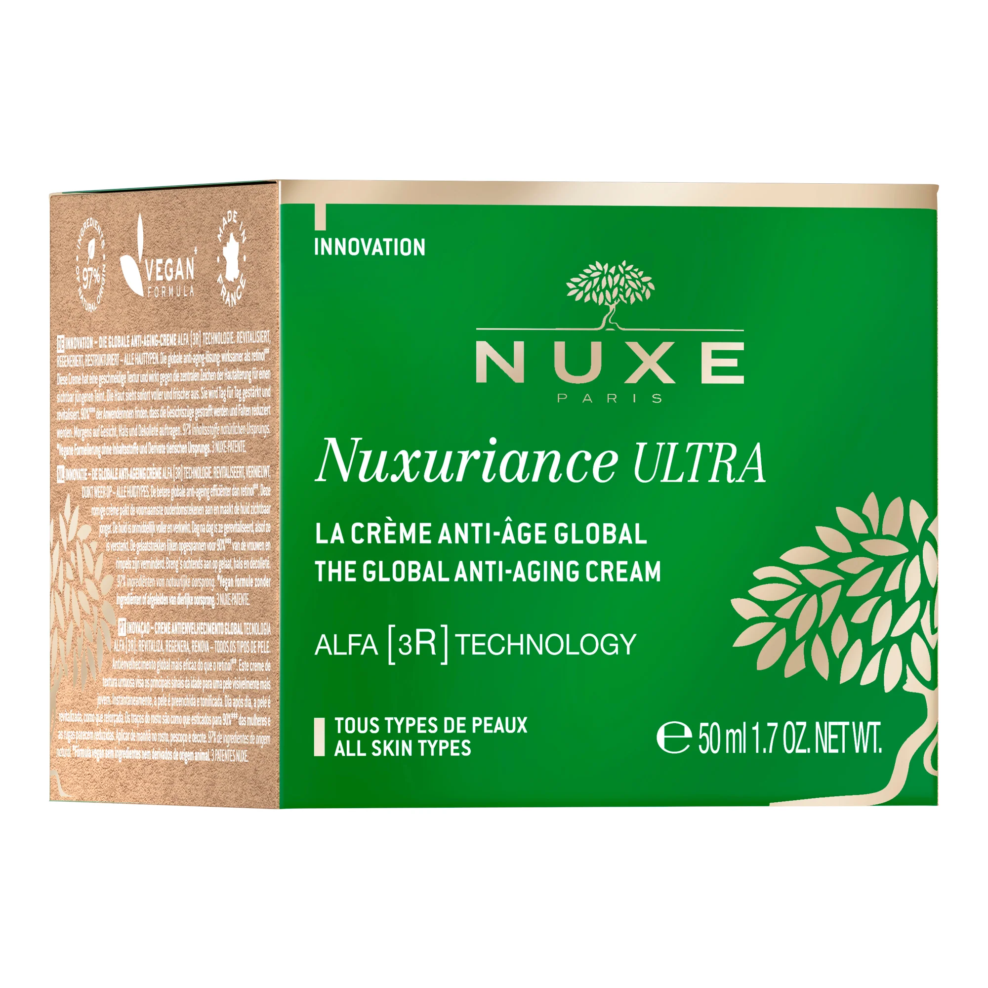 Nuxuriance Ultra Crema Anti-Età Globale - Crema viso giorno antirughe, Crema viso giorno effetto globale