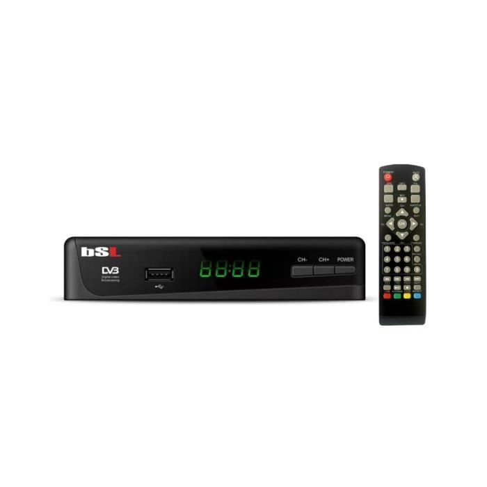 Receiver DVBT2 HD BSL-255 Para TNT2 de Alta Definition Full HD 1080P | Suporta H.265 10 Main HEVC | Input Scart, USB and HDMI
