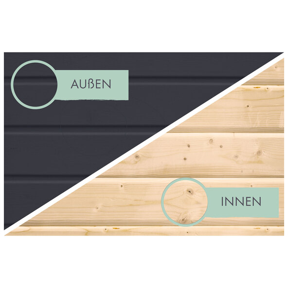 Hybride tuinschuur Modern X zonder dakverlenging