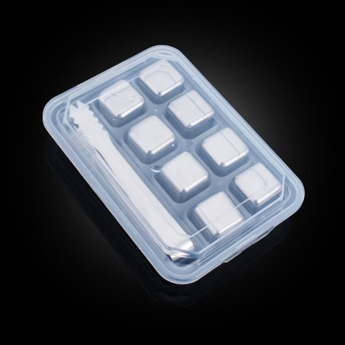 Rafraichisseur vin,304 glaçons en acier inoxydable réutilisable refroidisseur pierre île whisky bière vin métal granule - Type 9pcs