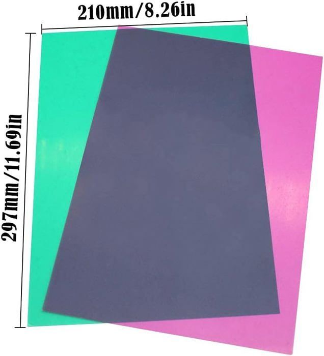 14 filtros de gel correctores de 29,7 x 21 cm, láminas de gel de color transparente para flash, luz LED y película.