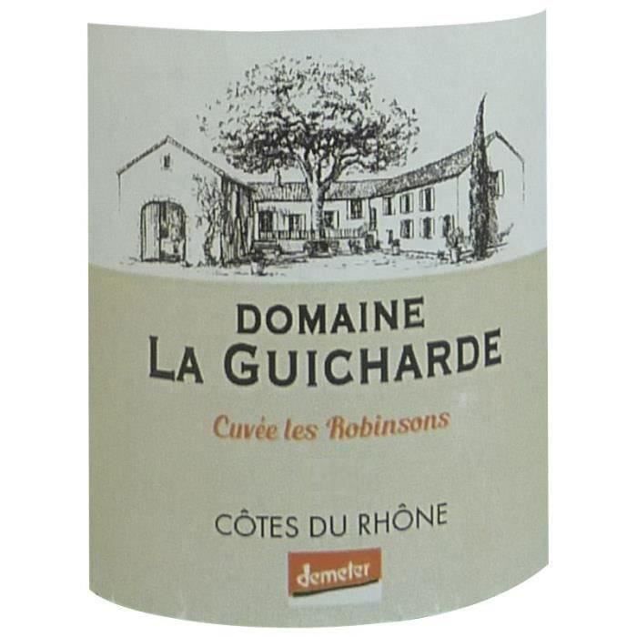 Domaine la Guicharde Cuvée Les Robinsons 2019 Côtes-du-Rhône - Vino tinto del Valle del Ródano - Ecológico