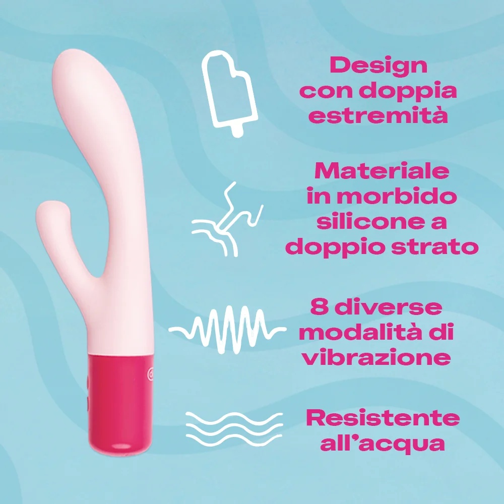 Δονητής διπλής κεφαλής DUREX ροζ Maxi Fun