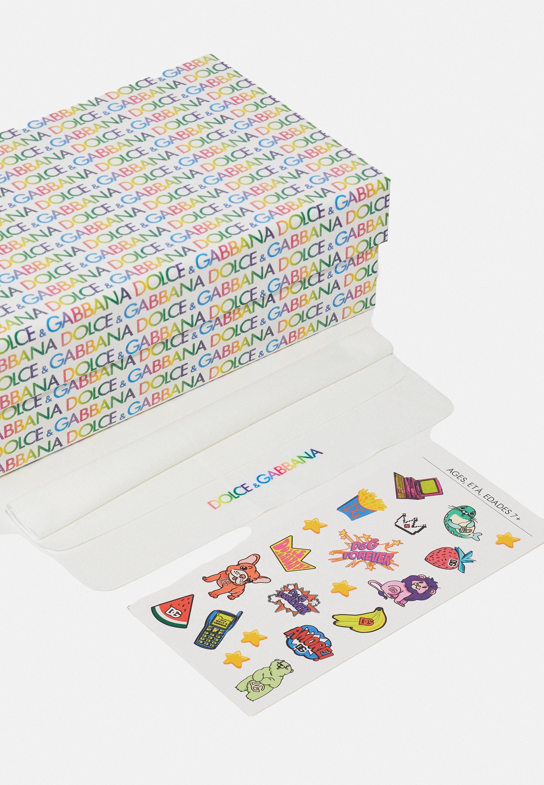Óculos de sol Dolce&Gabbana UNISSEX para crianças de 7 a 10 anos - brancos