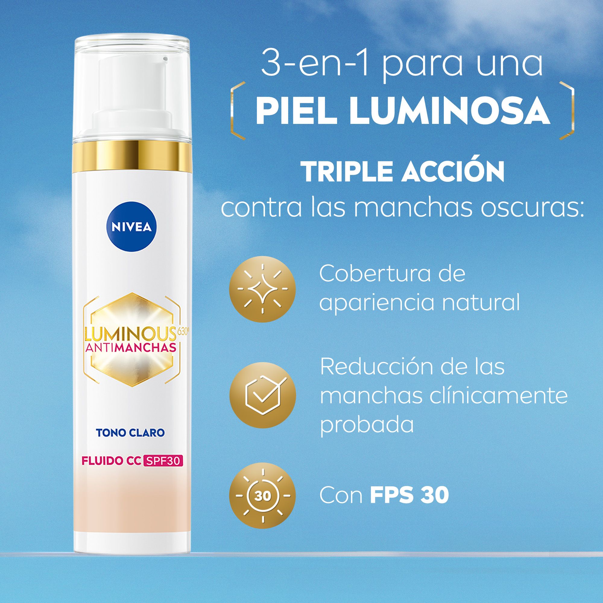 Svjetlucavi fluid protiv tamnih mrlja s bojom SPF 30 Kreme za lice protiv tamnih mrlja