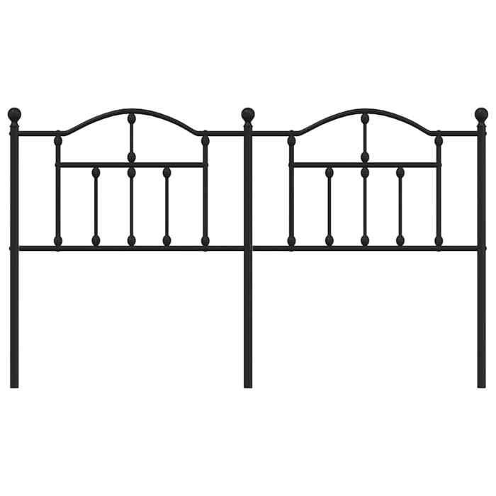 Cabecero de repuesto vidaXL, metal negro, 160 cm, cabecero para cama doble, cabecero negro, cabecero de metal 353474
