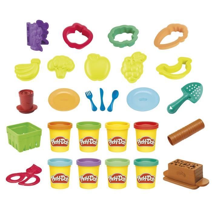 Play-Doh Mijn Kleine Tuin, boetseerkleiset voor het kweken van bloemen en fruit met accessoires, geschikt voor kinderen vanaf 3 jaar.