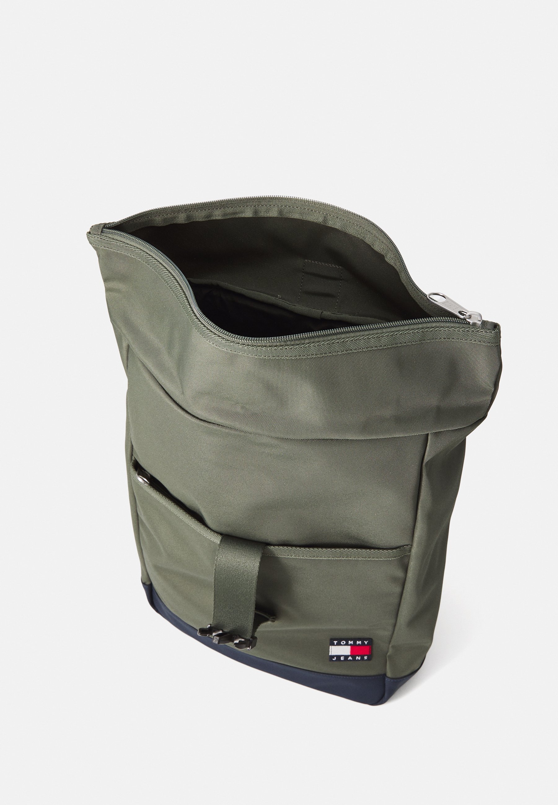 Tommy Jeans DAILY ROLLTOP BACKPACK - Rugzak - tin groen