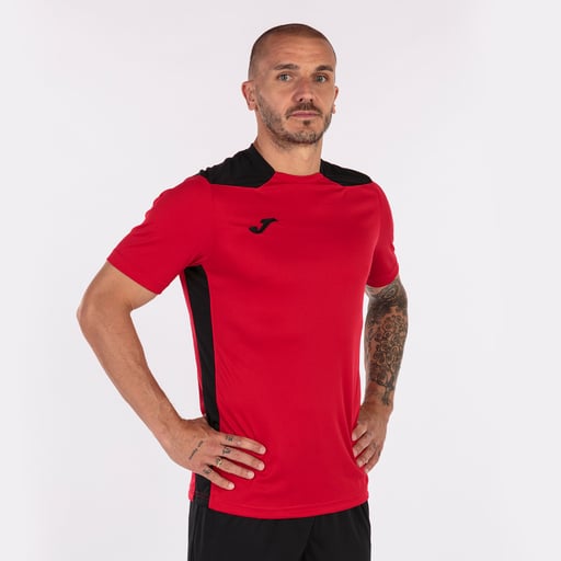 Camiseta Manga Corta Joma Championship Vi Rojo Negro