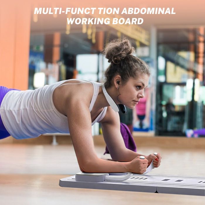 Pilates Reformer con ruota addominale a rimbalzo automatico e timer, macchina multifunzione pieghevole per addominali.