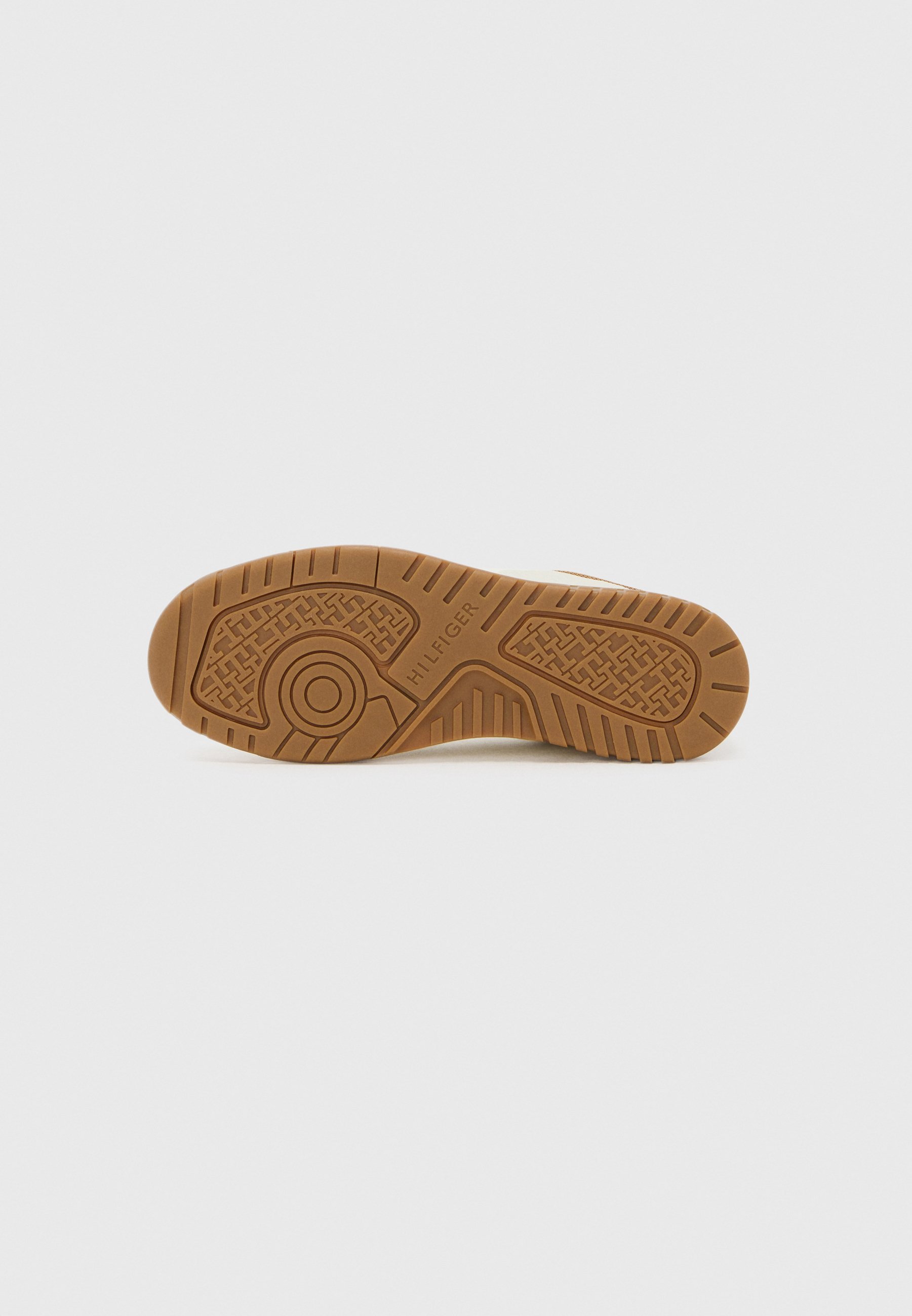 Tommy Hilfiger BASKET CORE - Tenisky - ecru/armádna zelená