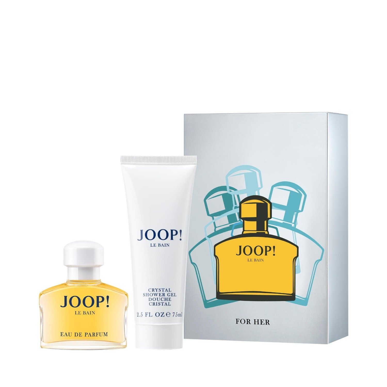 YOP! „Le Bain“ kvepalų dovanų rinkinys – parfuminio vandens purškiklis 40 ml + dušo želė 75 ml