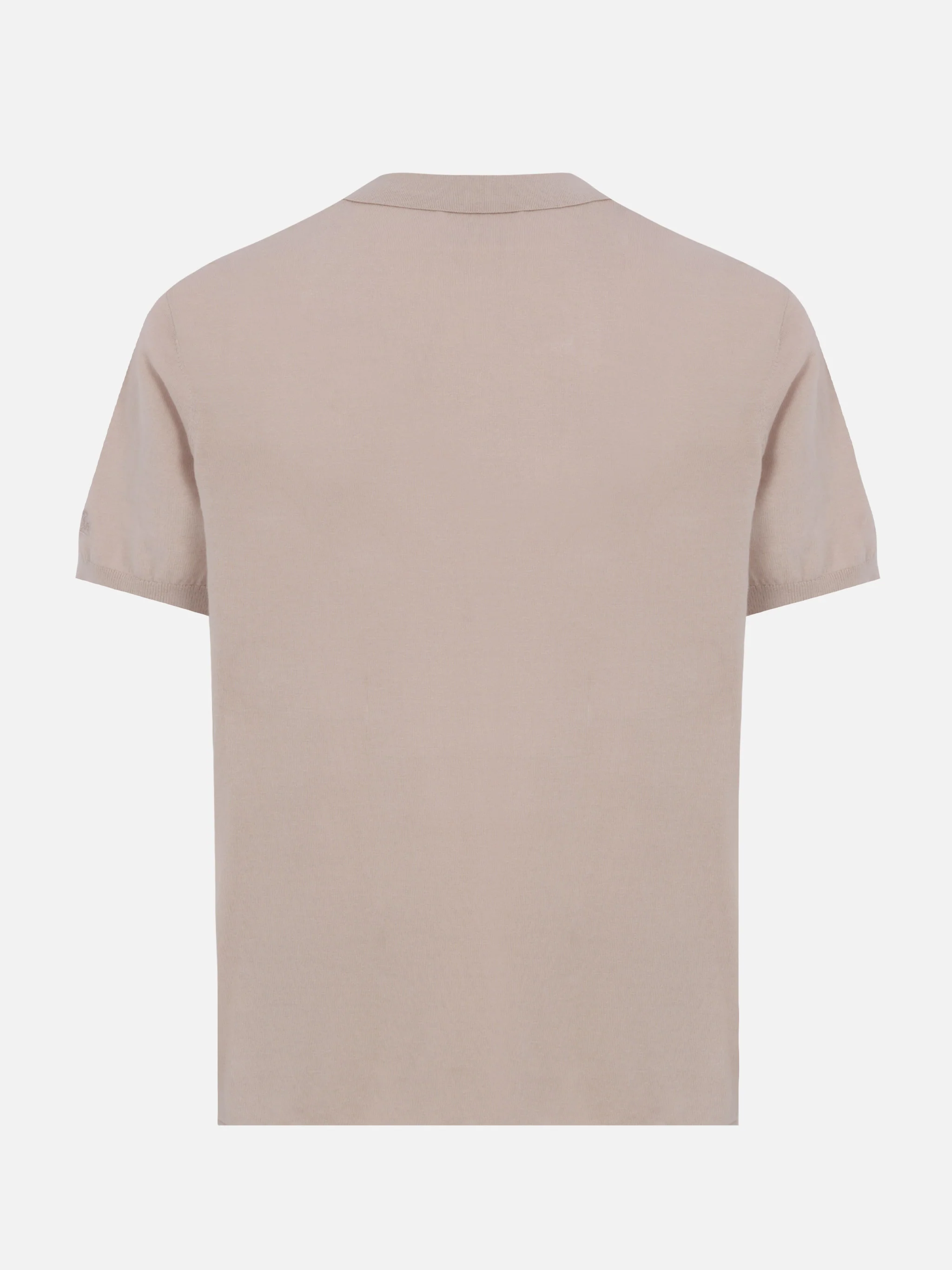 Sloan poloshirt in steengrijs gebreid zonder knopen
